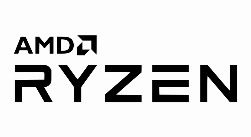 Logo AMD Ryzen – słowa „AMD RYZEN” napisane futurystyczną czcionką